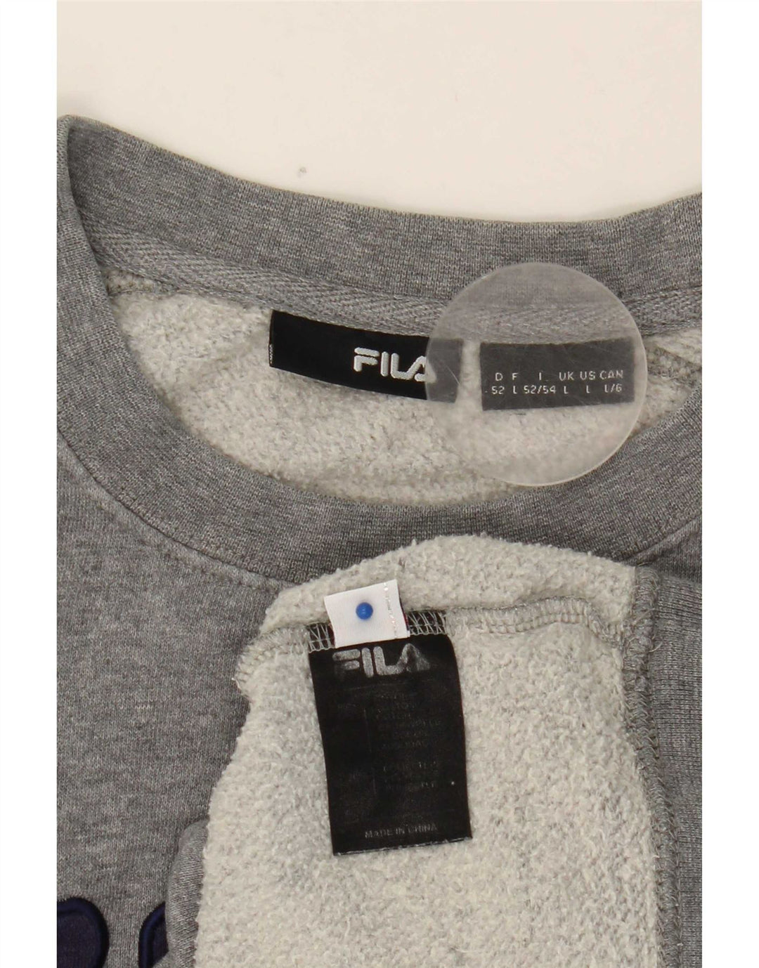 Ανδρικό γραφικό φούτερ Fila Jumper μεγάλο γκρι βαμβακερό