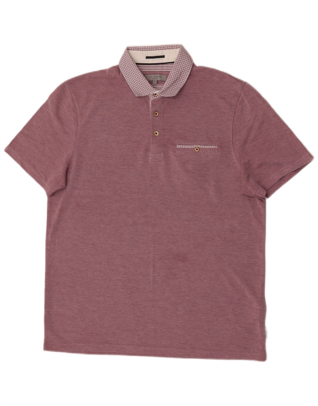 Ted Baker Ανδρικό πουκάμισο Polo Size 4 Large Pink Modal