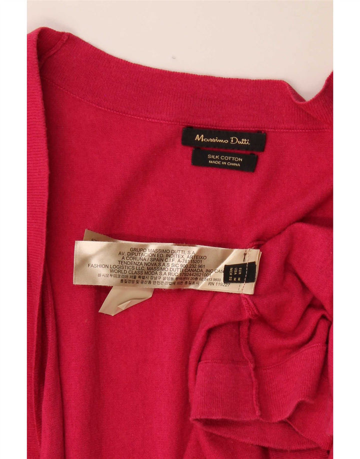 Massimo Dutti Γυναικείο πουλόβερ με ανοιχτό μανίκι 3/4 UK 14 Medium Pink