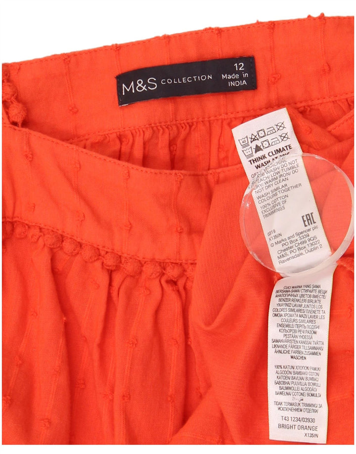 Marks & Spencer Γυναικεία αμάνικη μπλούζα τοπ UK 12 μεσαίου πορτοκαλί με στίγματα