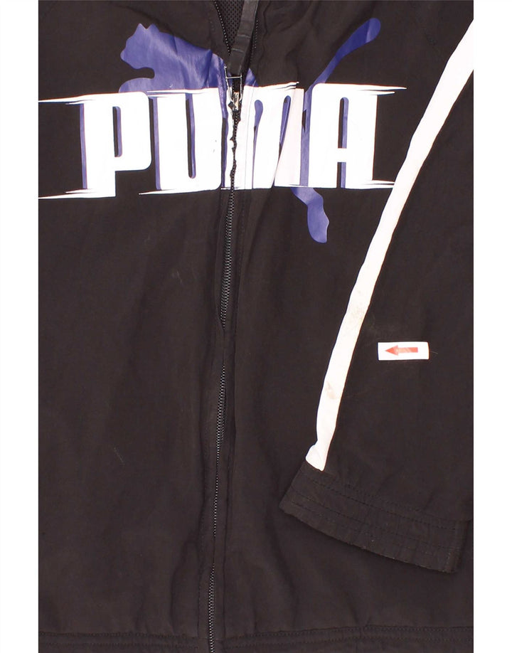 Puma Boys Graphic αθλητική φόρμα Top Jacket 9-10 Years Black Colourblock