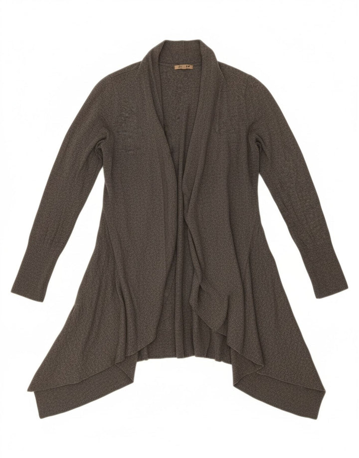JIGSAW Womens Open Cardigan Sweater UK 12 Medium Grey Viscose