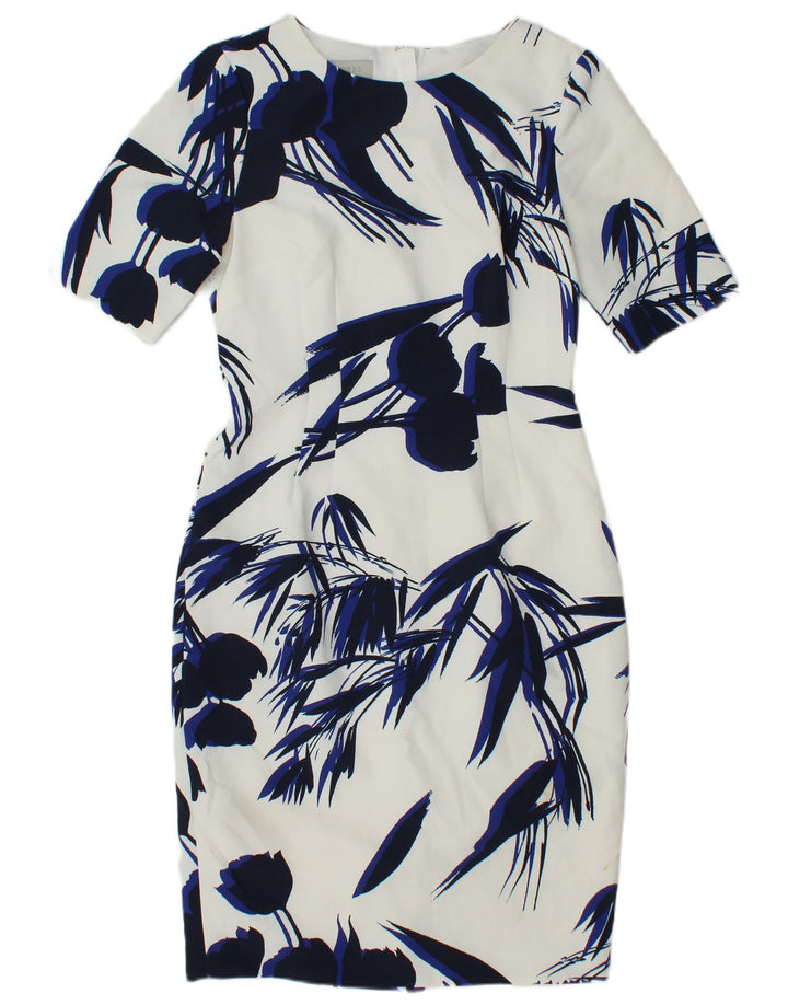 Γυναικείο φόρεμα Hobbs UK 10 Small White Floral Polyester
