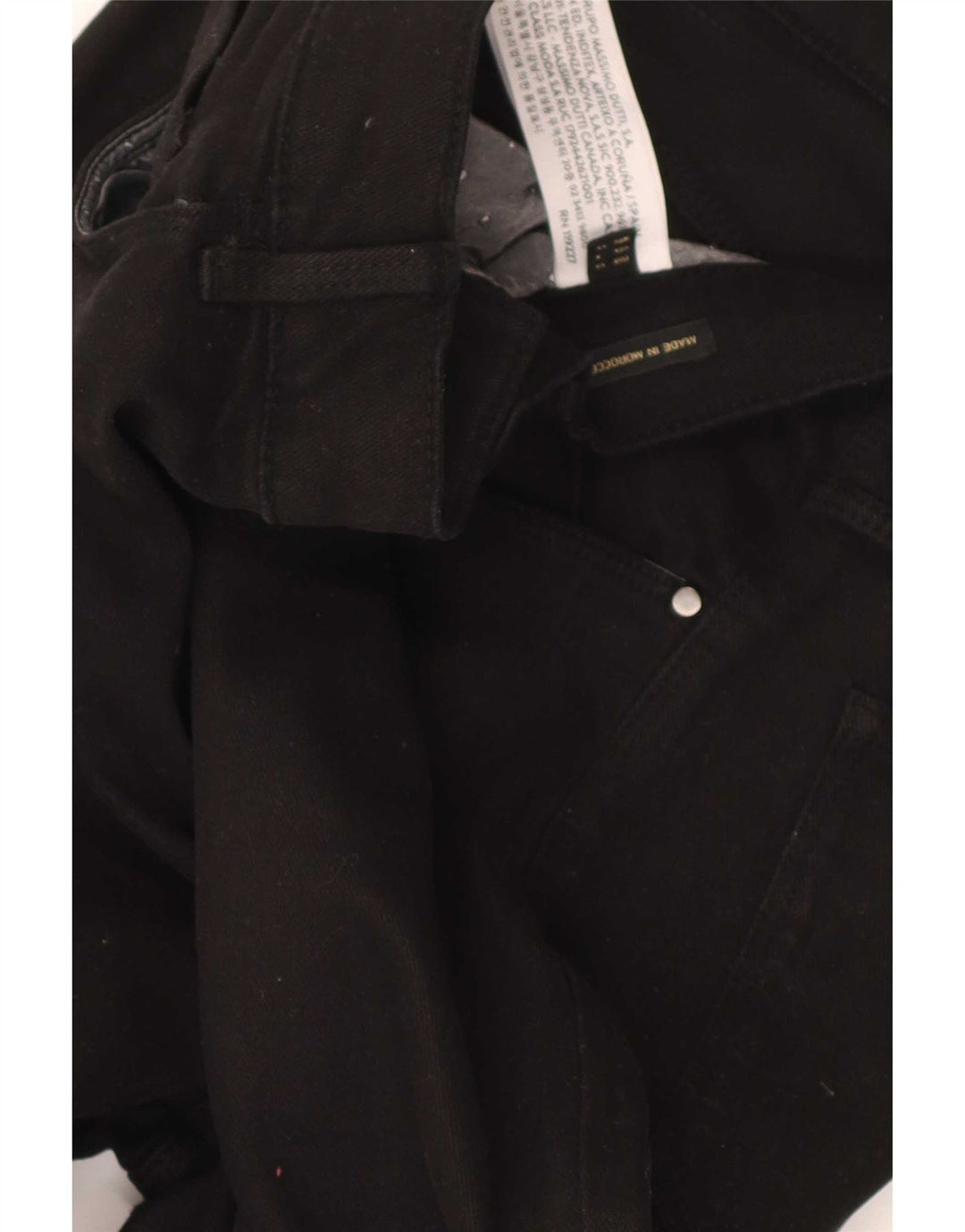 Massimo Dutti Γυναικείο ίσιο τζιν EU 38 Small W28 L27 μαύρο βαμβακερό