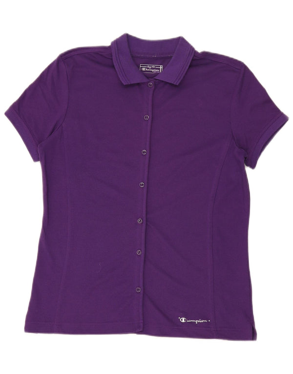 Champion Womens Easy Fit κοντομάνικο μπλούζα UK 16 Large Purple