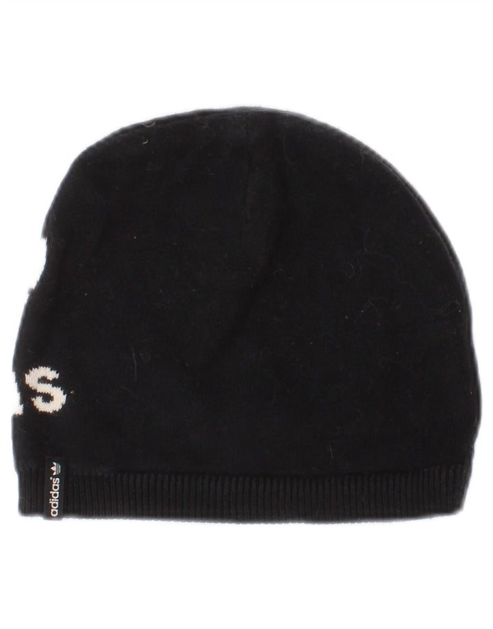 Γυναικείο καπέλο Beanie γραφικό Adidas One Size μαύρο βαμβακερό