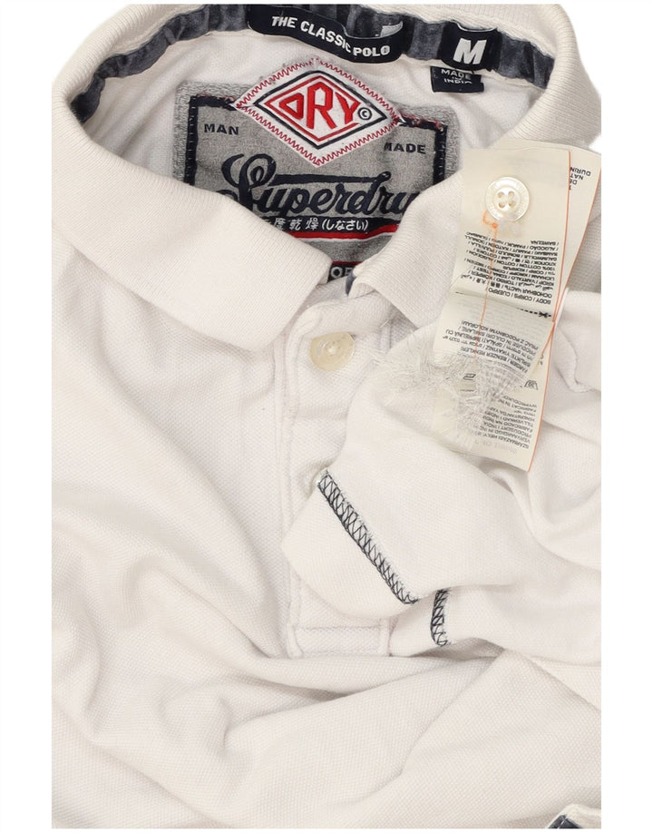 Ανδρικό πουκάμισο πόλο Superdry, μεσαίο λευκό βαμβακερό
