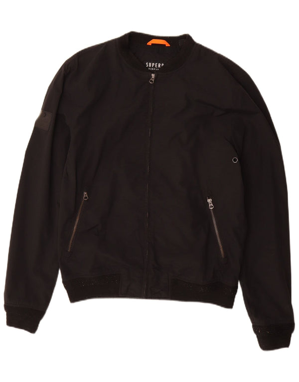 Ανδρικό μπουφάν SUPERDRY Bomber UK 38 Medium Black Cotton