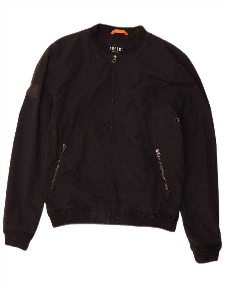 Ανδρικό μπουφάν SUPERDRY Bomber UK 38 Medium Black Cotton