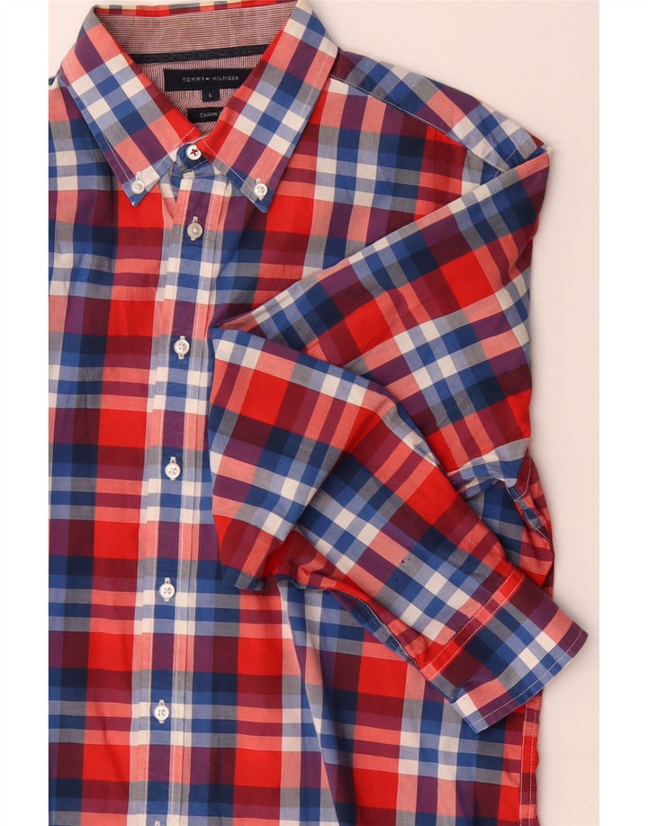 TOMMY HILFIGER Ανδρικό Πουκάμισο Προσαρμοσμένης Εφαρμογής Μεγάλο Πολύχρωμο Βαμβακερό