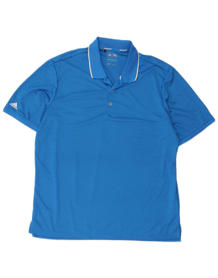 Ανδρικό πουκάμισο Adidas Climacool Polo XL Μπλε ριγέ πολυεστέρα