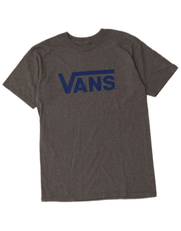 Ανδρικό γραφικό T-Shirt Vans Top Μικρό Γκρι Βαμβακερό