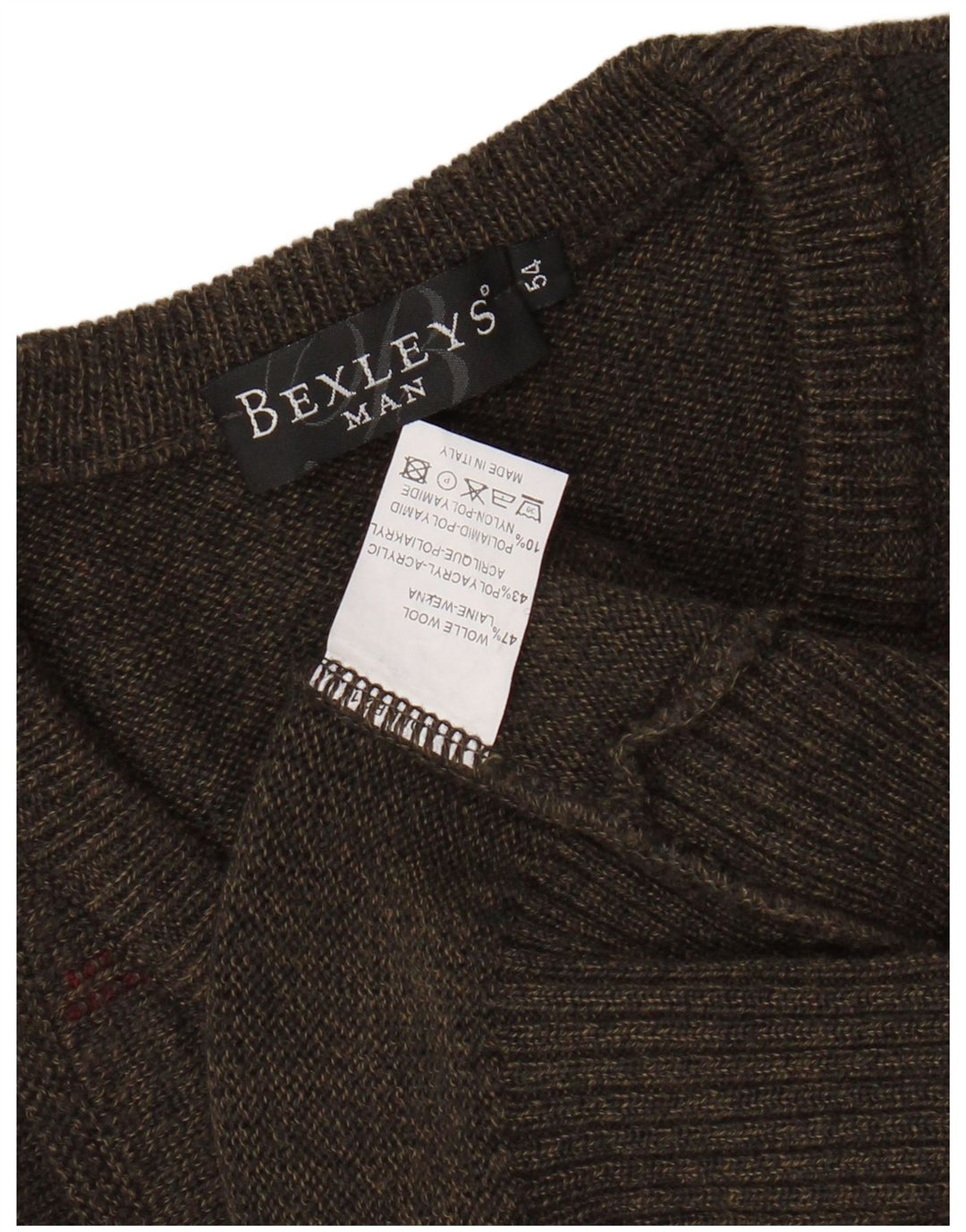 BEXLEYS Ανδρικό γιλέκο Tank Top IT 54 XL Καφέ ριγέ μαλλί