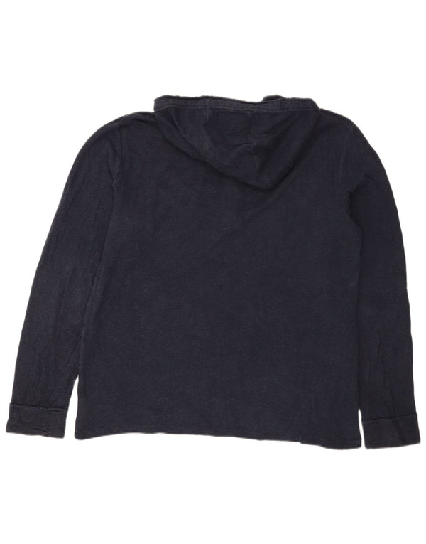 Polo Ralph Lauren Ανδρική μπλούζα με κουκούλα, μακρυμάνικο μεγάλο μπλε βαμβακερό