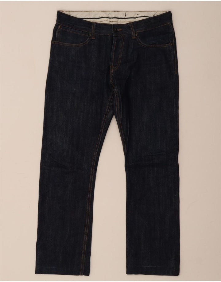 Γυναικείο ίσιο γαλλικό τζιν W32 L27 Navy Blue Cotton