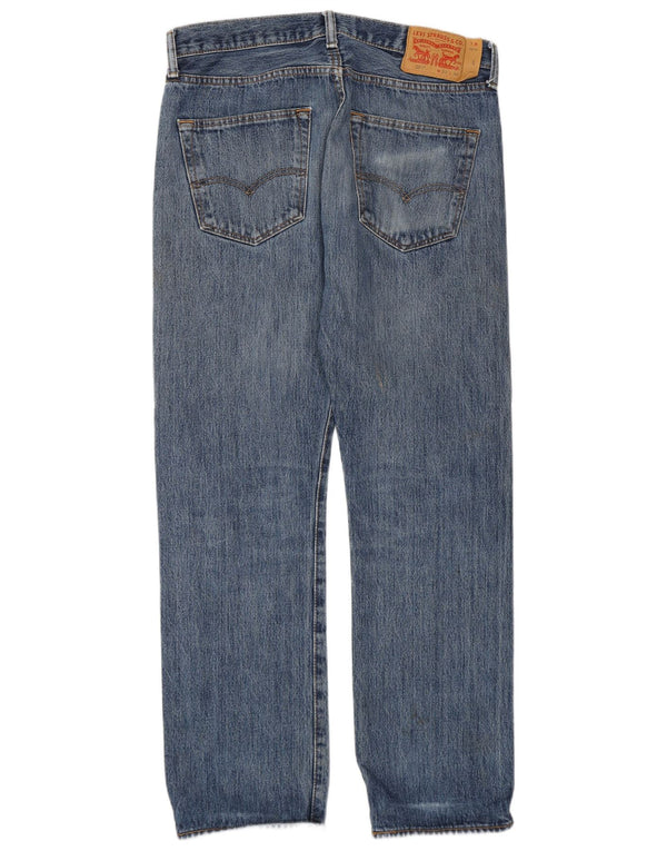 Levi's Mens 501 Straight Jeans W32 L30 Blue Cotton