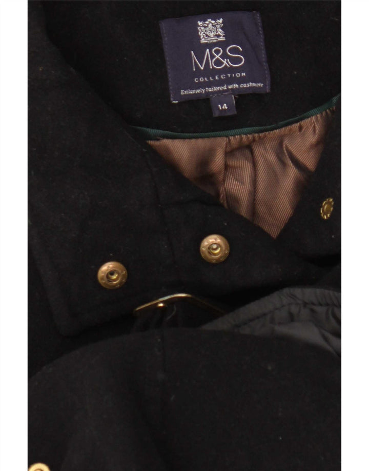 Marks & Spencer Γυναικείο Πανωφόρι UK 14 Medium Black Wool