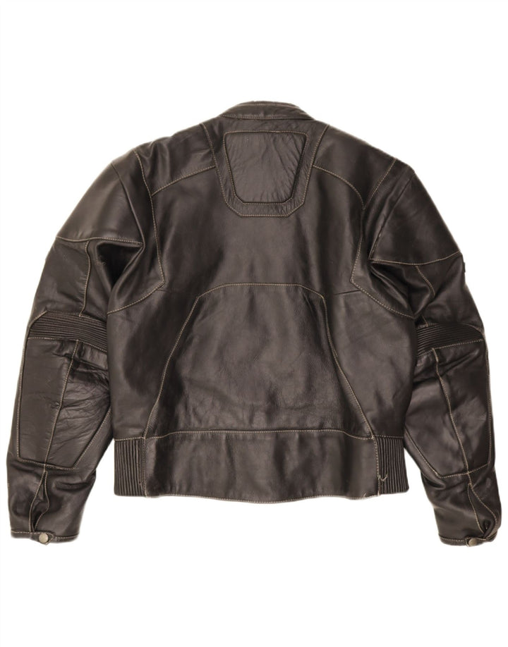 POLO Γυναικείο Δερμάτινο Σακάκι Racer UK 14 Μεσαίο μαύρο δέρμα