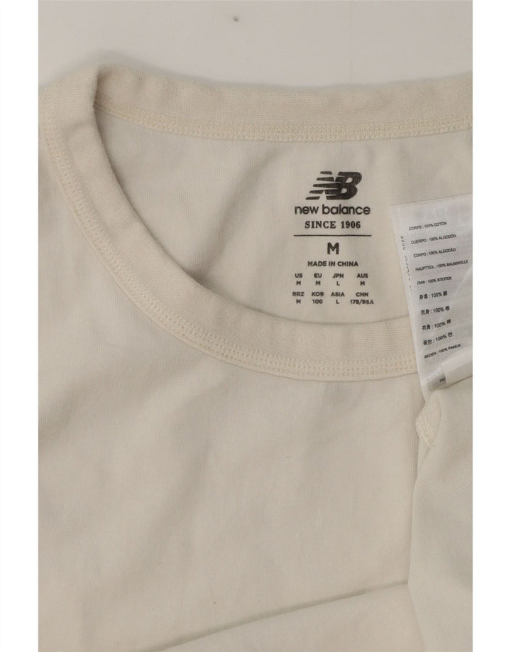 Ανδρικό T-Shirt New Balance Top Μεσαίο λευκό βαμβακερό