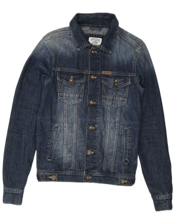 Ανδρικό τζιν μπουφάν Wrangler UK 36 Small Navy Blue Cotton
