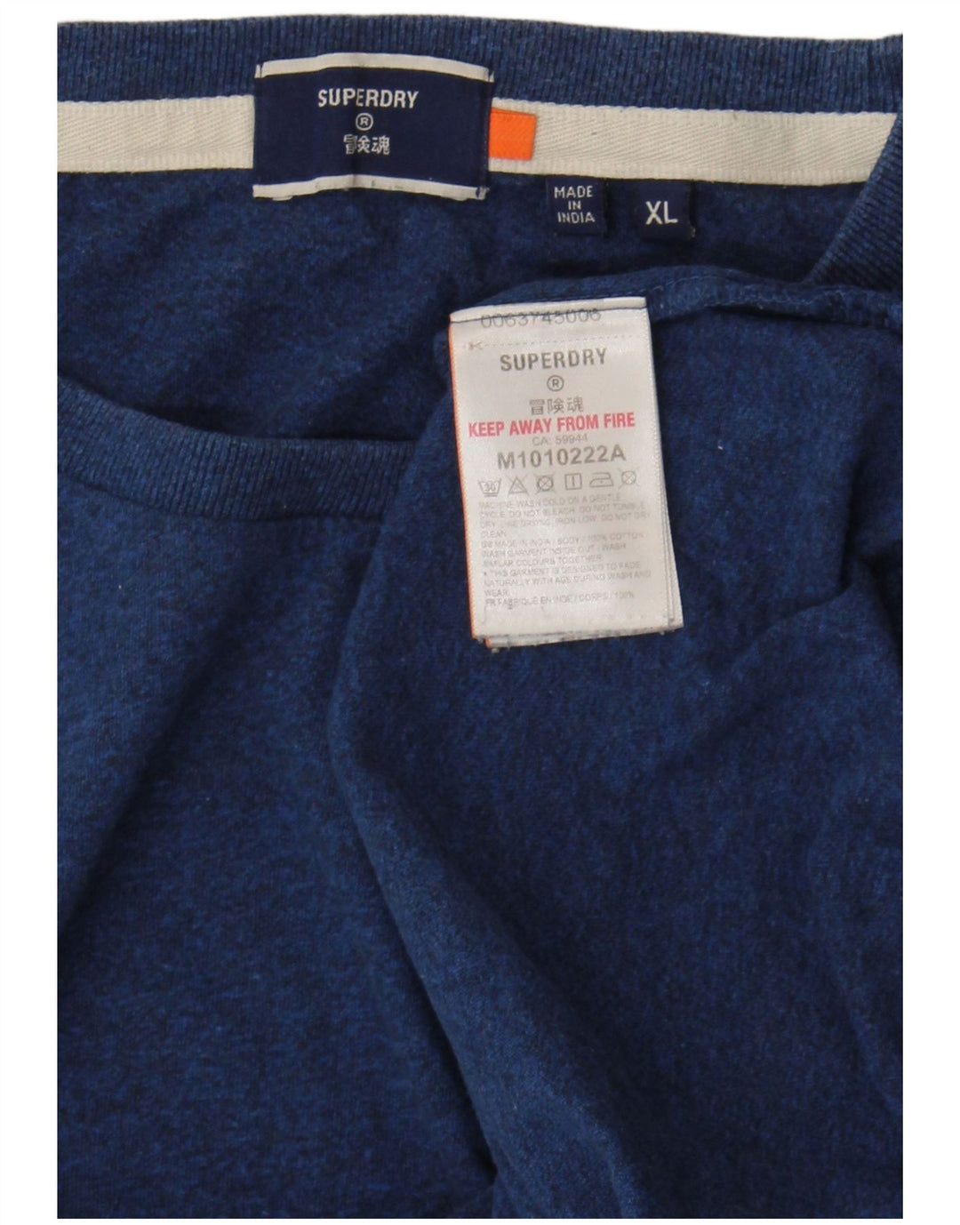 Ανδρικό T-Shirt Superdry Top XL Navy Blue Cotton