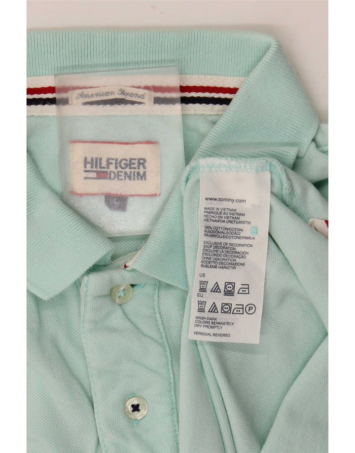 Tommy Hilfiger Ανδρικό Πόλο Μπλουζάκι Τυρκουάζ Βαμβακερό
