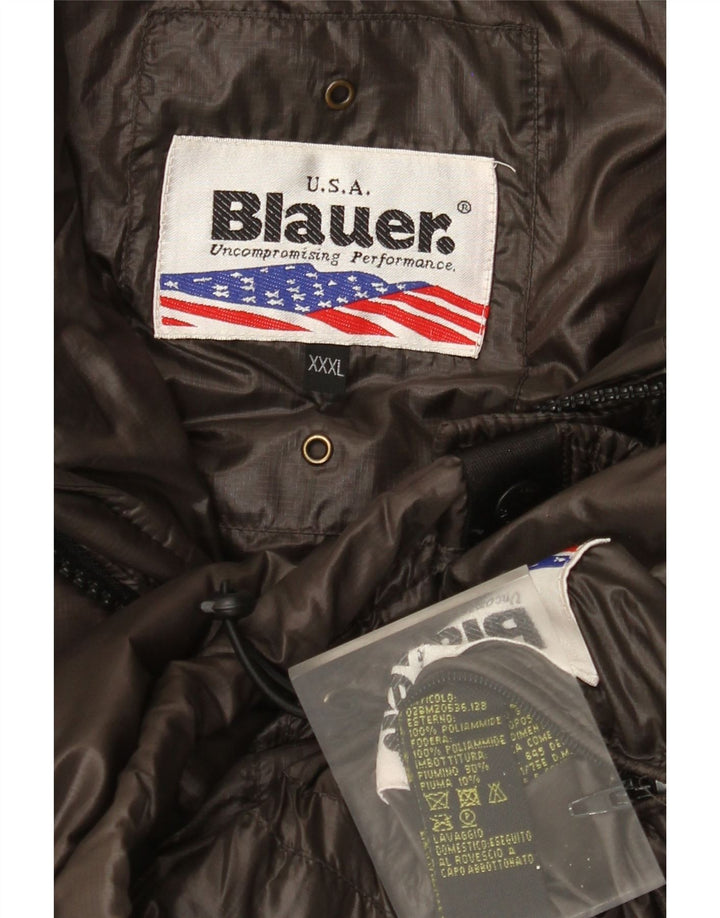 Blauer Ανδρικό μπουφάν με κουκούλα UK 46 3XL καφέ πολυαμίδιο