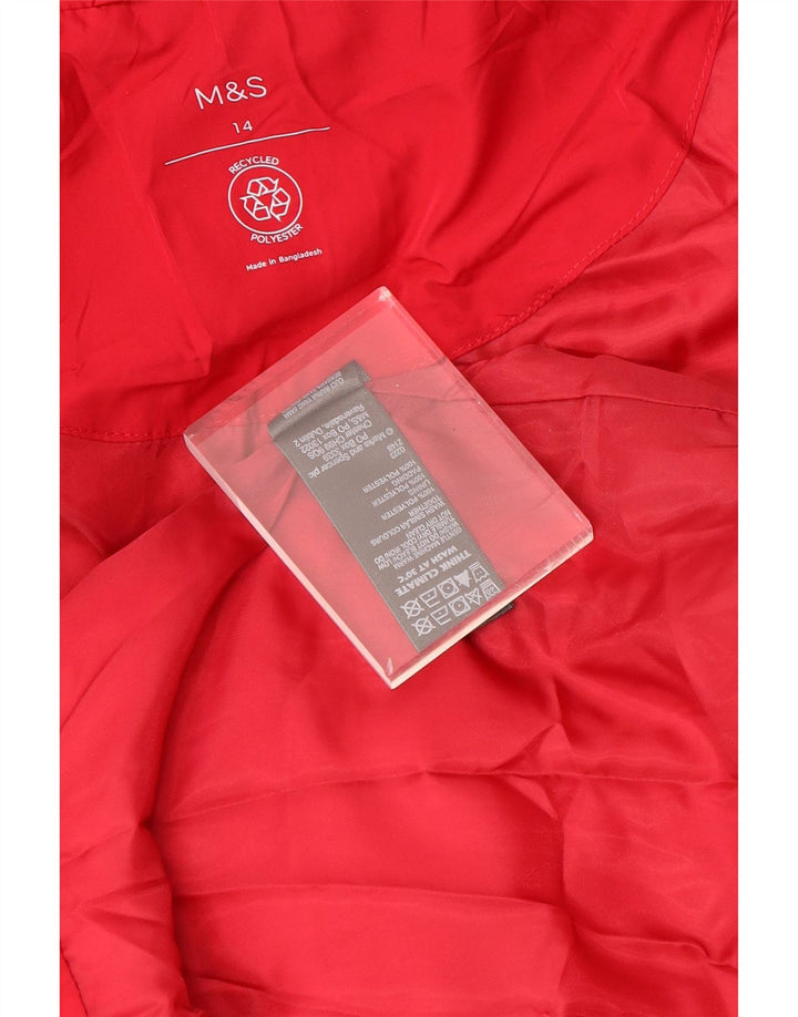 Marks & Spencer Γυναικείο παλτό UK 14 Large Red Polyester