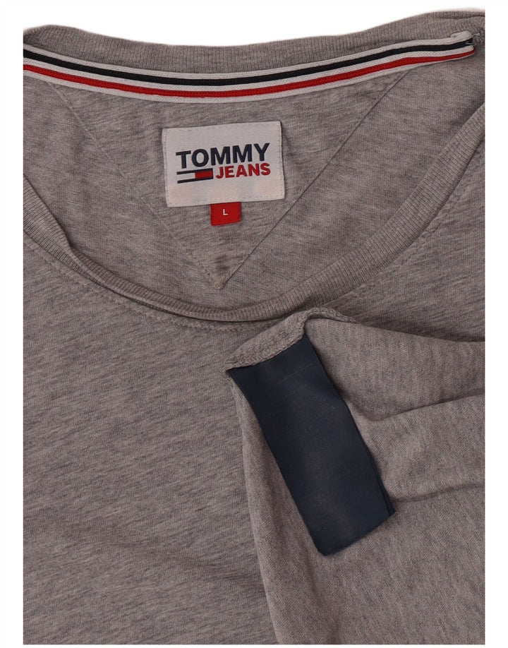 Ανδρικό T-Shirt Tommy Hilfiger Top μεγάλο γκρι βαμβακερό