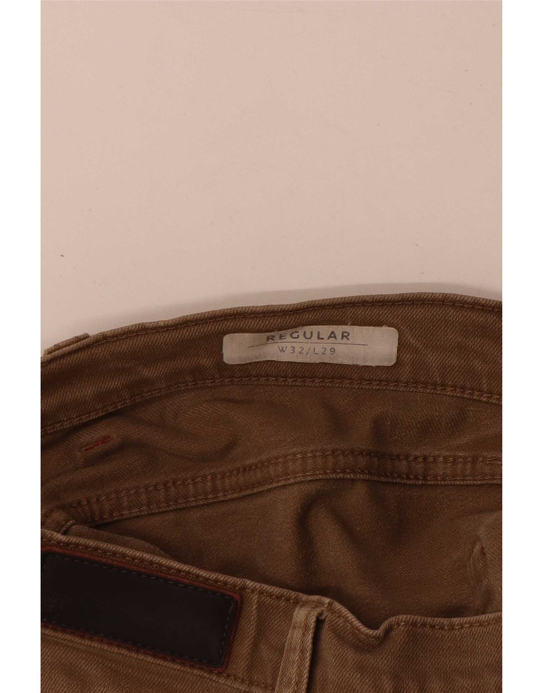 Marks & Spencer Ανδρικό κανονικό τζιν ίσιο W32 L29 Μπεζ βαμβακερό