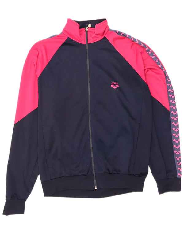 Ανδρική φόρμα γραφικών Arena Top Jacket XL Navy Blue Colorblock Polyester