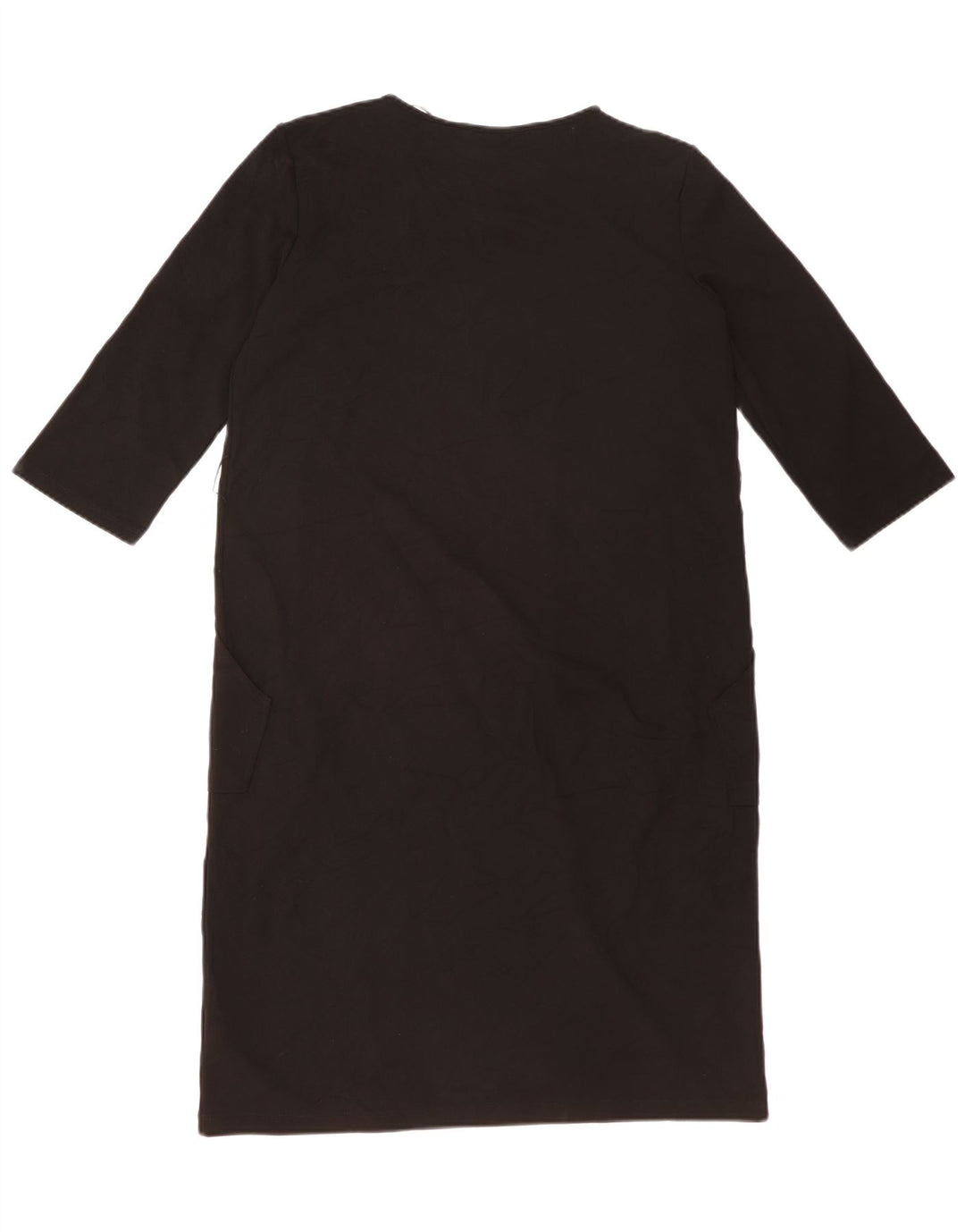 Γυναικείο φόρεμα ZARA 3/4 Sleeve Shift UK 14 Large Black Polyester