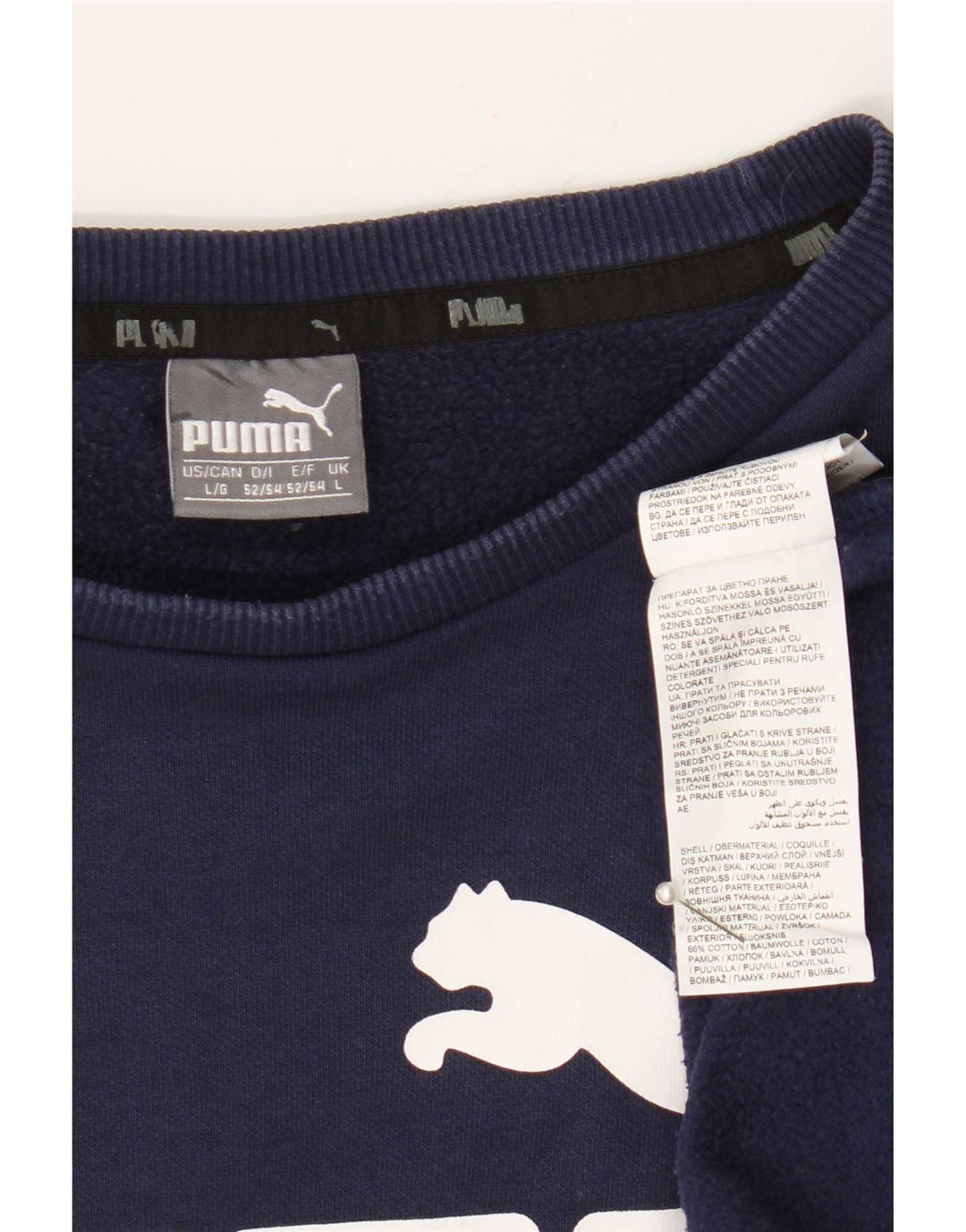 Ανδρικό γραφικό φούτερ Puma Jumper Μεγάλο Ναυτικό Βαμβακερό