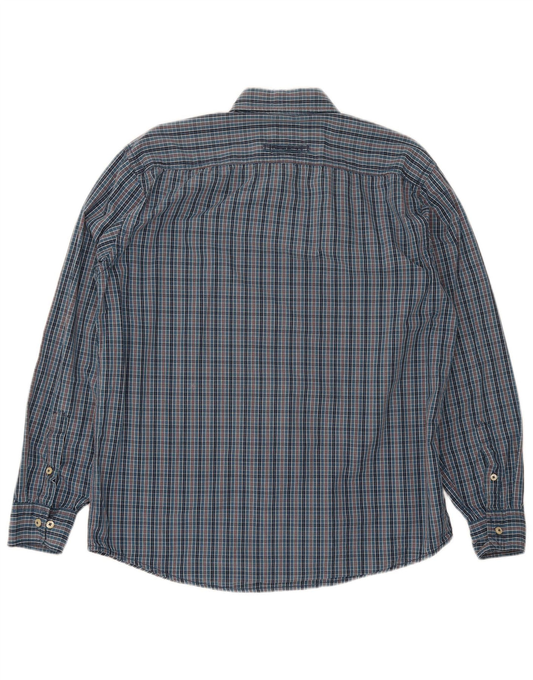 Ανδρικό πουκάμισο Camel Active μεγάλο Navy Blue Gingham Cotton