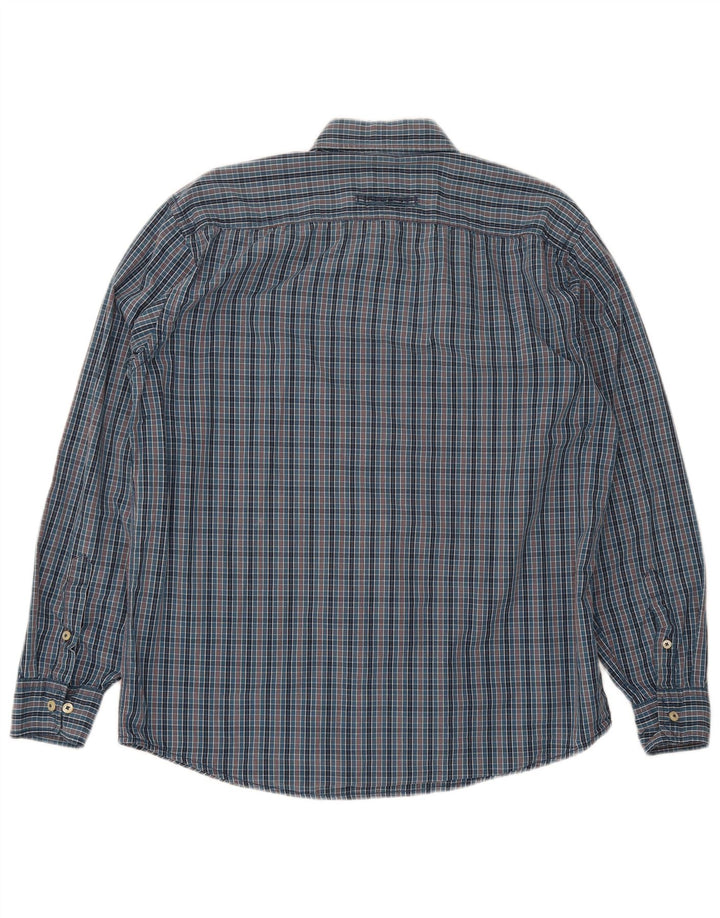 Ανδρικό πουκάμισο Camel Active μεγάλο Navy Blue Gingham Cotton