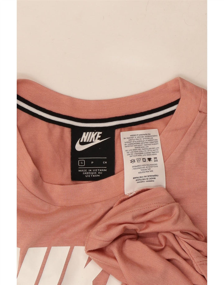 Γυναικείο γραφικό μπλουζάκι NIKE Crop Top 10 ροζ πολυεστέρα
