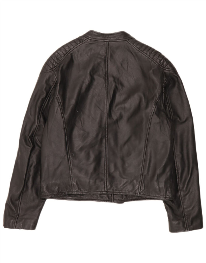 Ανδρικό δερμάτινο μπουφάν Basile UK 38 Medium Black