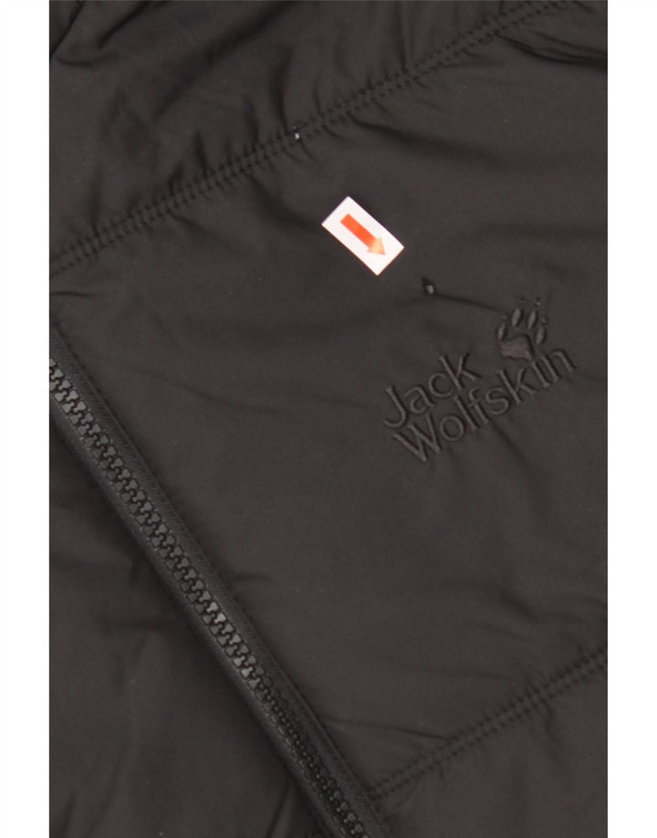 JACK WOLFSKIN Ανδρικό μπουφάν με κουκούλα με επένδυση UK 40 μεσαίο μαύρο πολυεστέρα