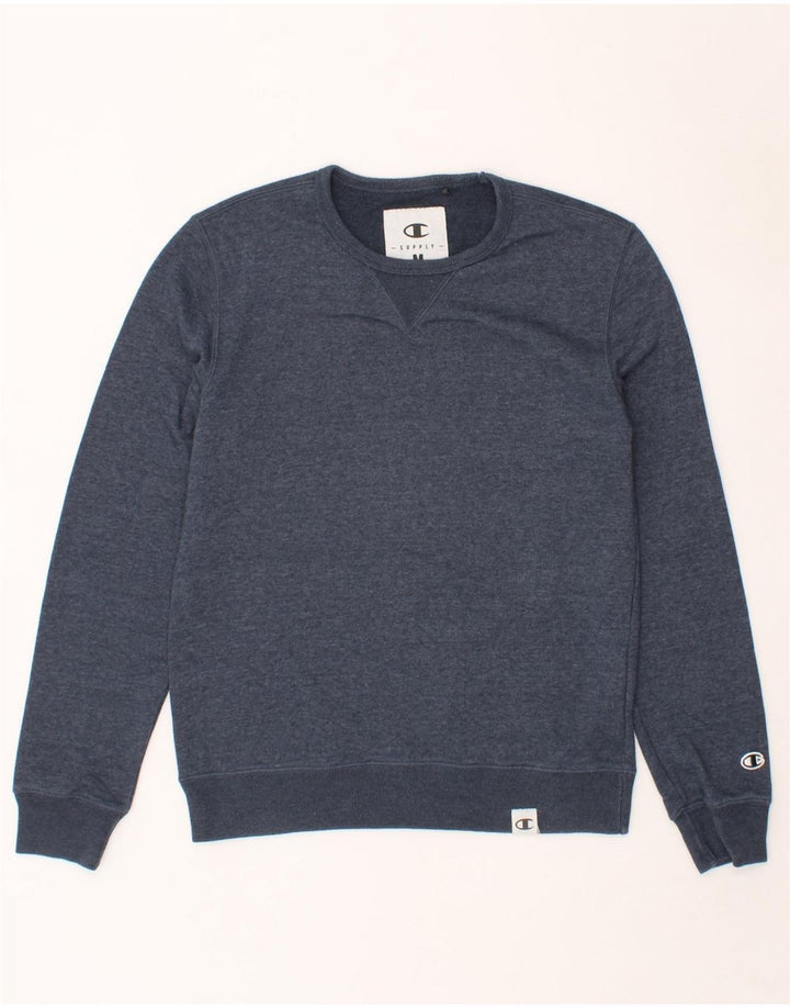 CHAMPION Mens Sweatshirt Jumper Medium Navy Blue Cotton Vintage Champion and Second-Hand Champion from Messina Hembry 