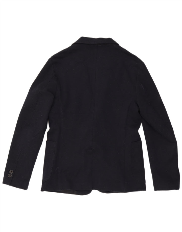 Zara Ανδρικό μπουφάν blazer 2 κουμπιών UK 38 Medium Navy Blue Polyester