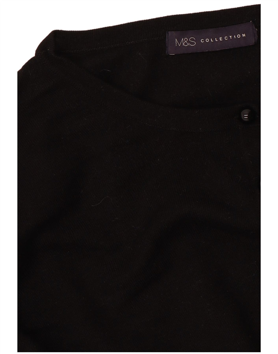 MARKS & SPENCER Γυναικείο πουλόβερ Crop Cardigan UK 14 Medium Black