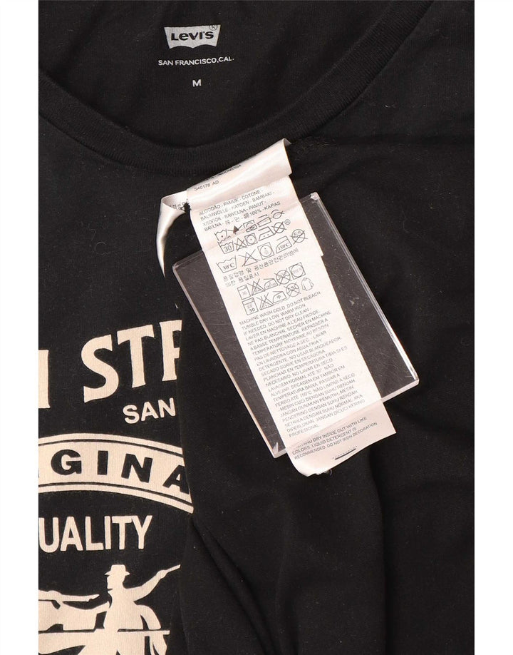Ανδρικό γραφικό T-Shirt Levi's Top Μεσαίο μαύρο βαμβακερό
