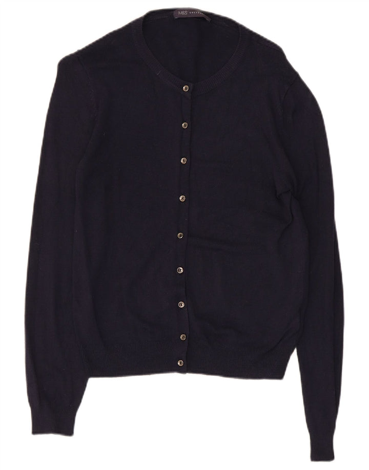 Marks & Spencer Γυναικεία ζακέτα πουλόβερ UK 8 Small Navy Blue Viscose