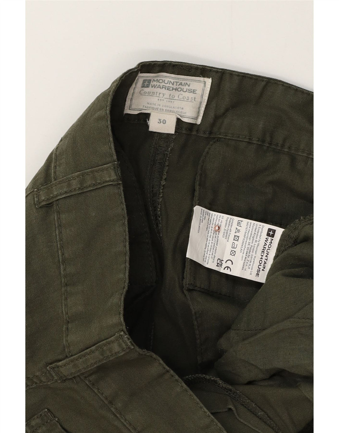 MOUNTAIN WAREHOUSE Γυναικείο ίσιο παντελόνι Cargo W30 L32 Πράσινο βαμβακερό