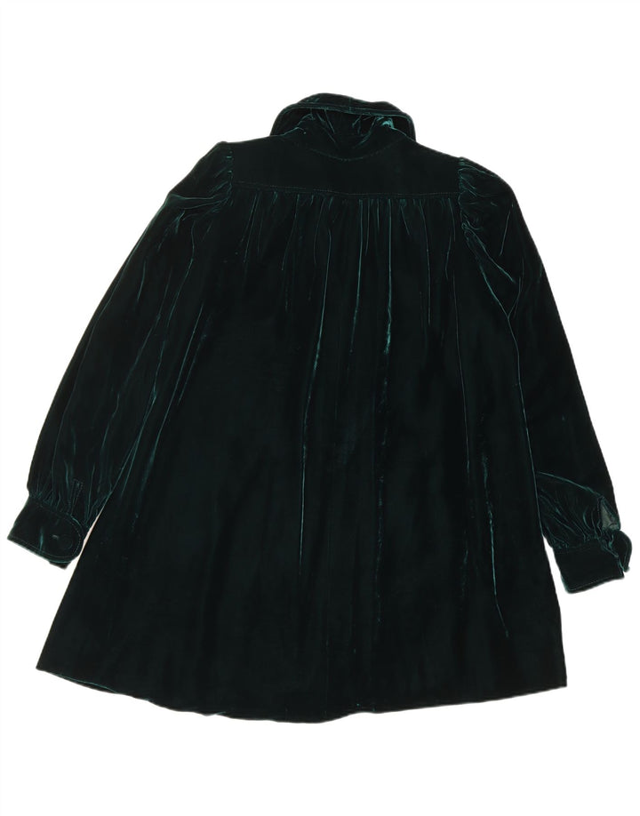 Vintage Γυναικείο Βελούδινο Παλτό UK 14 Medium Green
