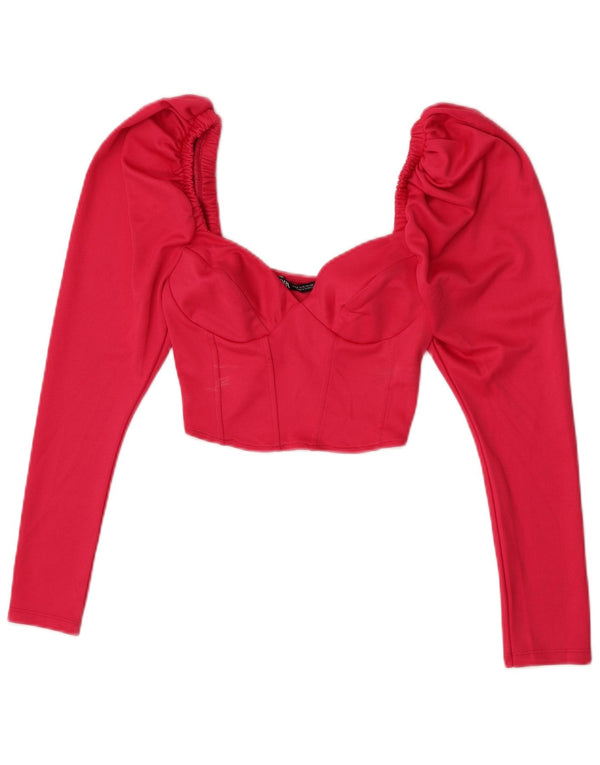 Zara Γυναικείο μακρυμάνικο τοπ UK 8 Small Pink