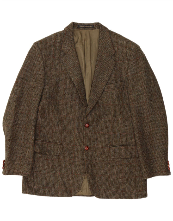 Marks & Spencer Ανδρικό σακάκι σακάκι με 2 κουμπιά UK 40 Large Khaki Check