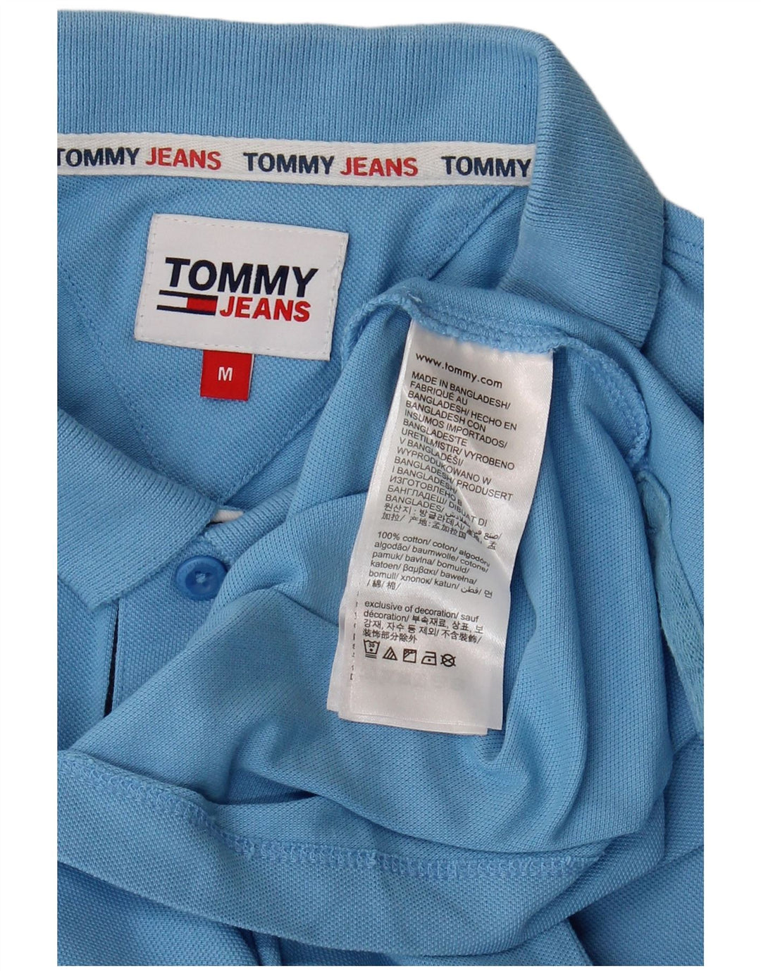 Ανδρικό μπλουζάκι πόλο Tommy Hilfiger, μεσαίο μπλε βαμβακερό