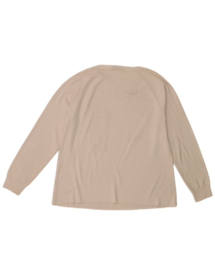 Max Mara Γυναικείο πουλόβερ με λαιμόκοψη UK 14 Medium Off White