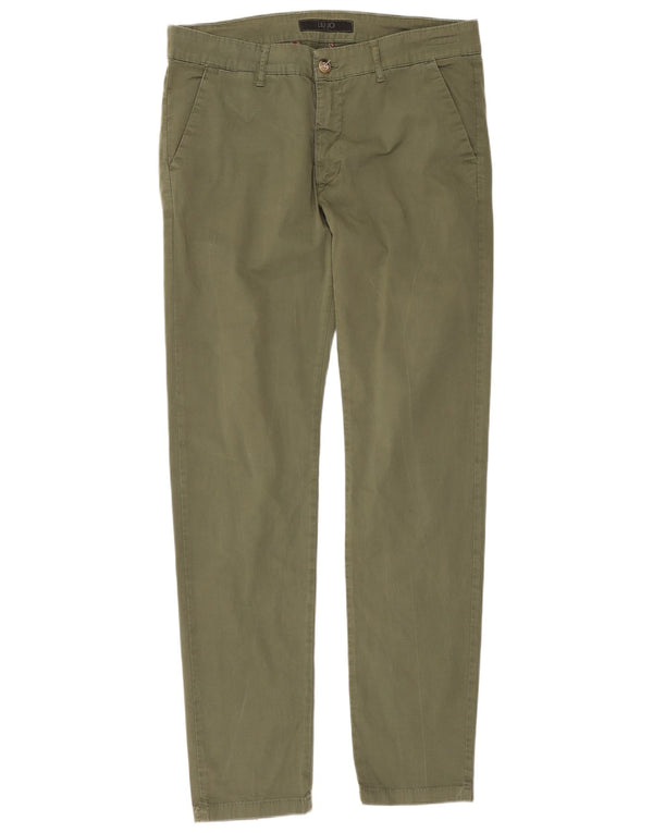 Liu Jo Mens Slim παντελόνι Chino IT 50 Large W34 L32 Χακί βαμβακερό